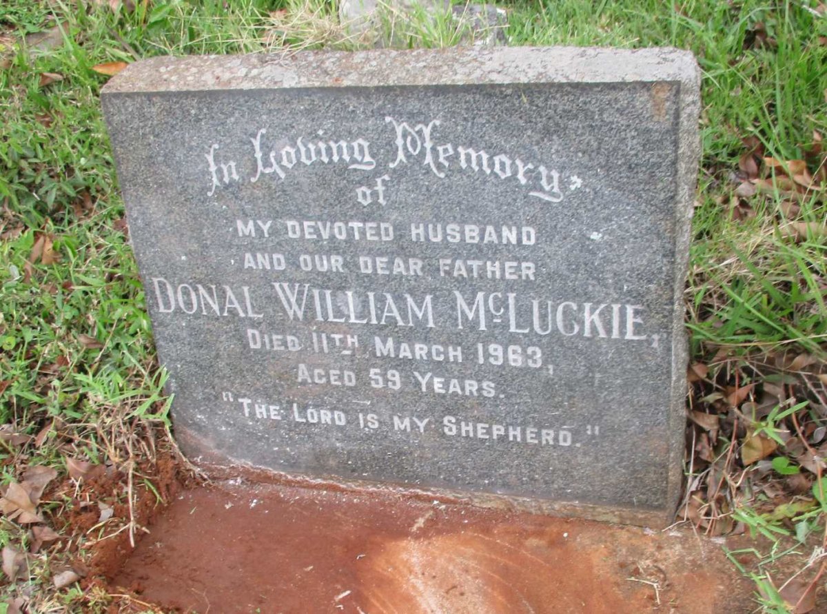 McLUCKIE Donal William -1963