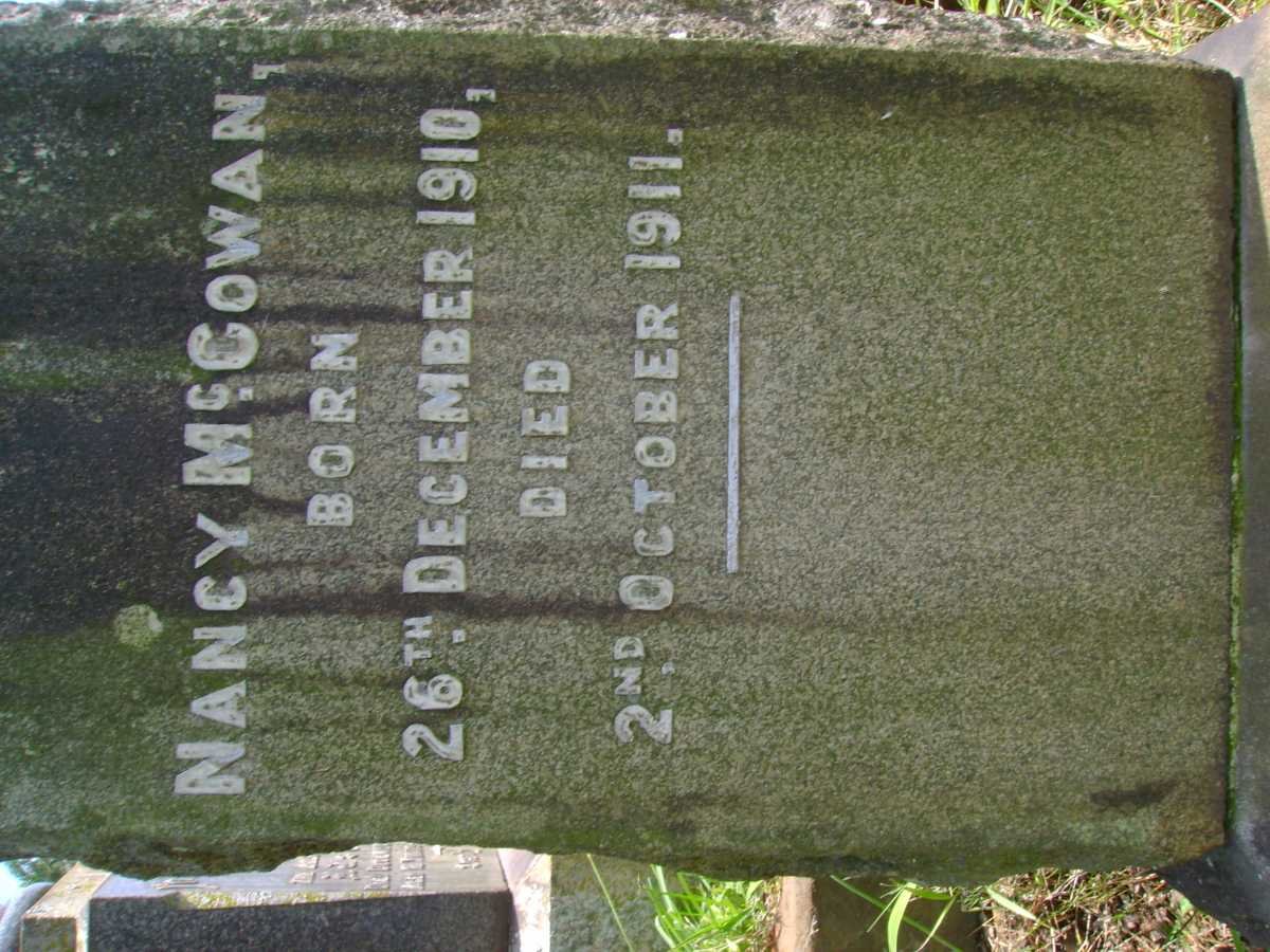 McGOWAN Nancy 1910-1911