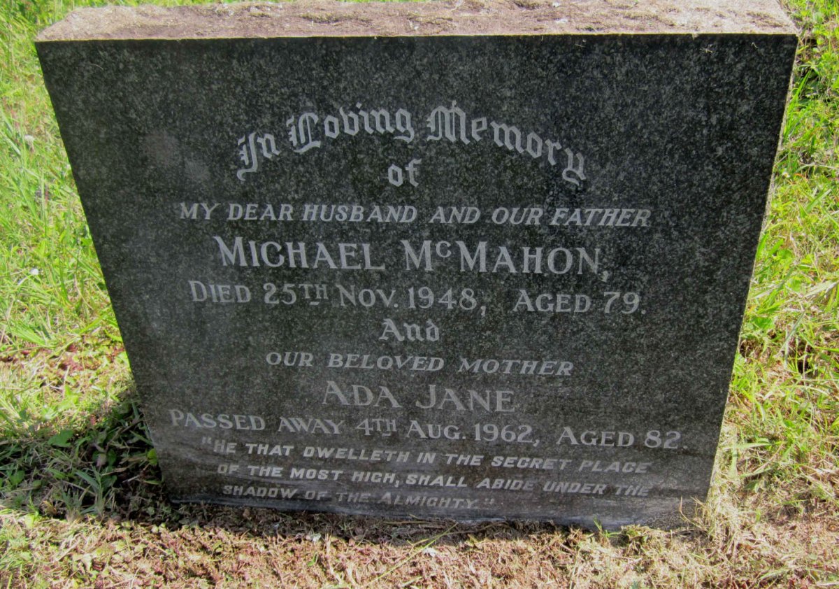 McMAHON Michael -1948 &amp; Ada Jane -1962
