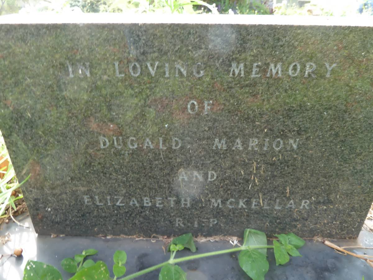 McKELLAR Dugald -1962 &amp; Marion -1951 :: McKELLAR Elizabeth