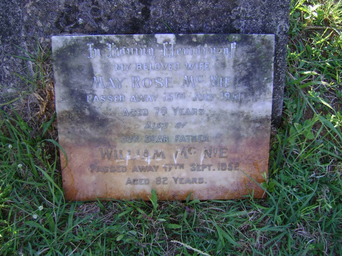 MCNIE William -1952 &amp; May Rose -1951
