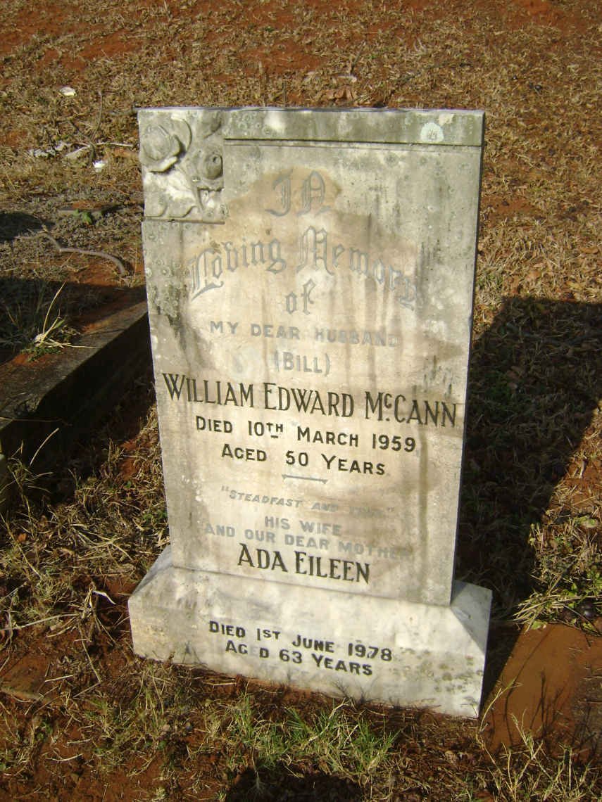 McCANN William Edward -1959 &amp; Ada Eileen -1978 :: ROFFEY Coral 1943-1994