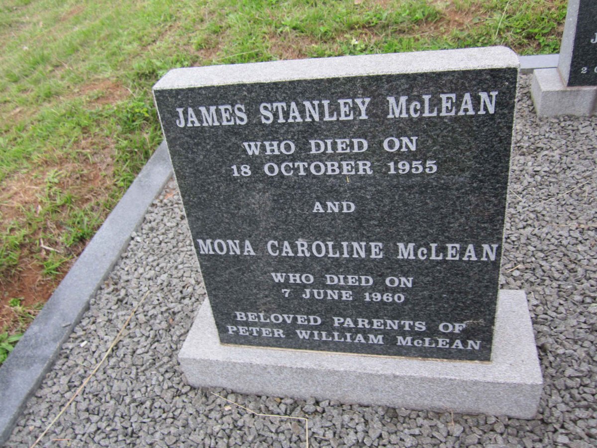 McLEAN James Stanley -1955 &amp; Mona Caroline -1960