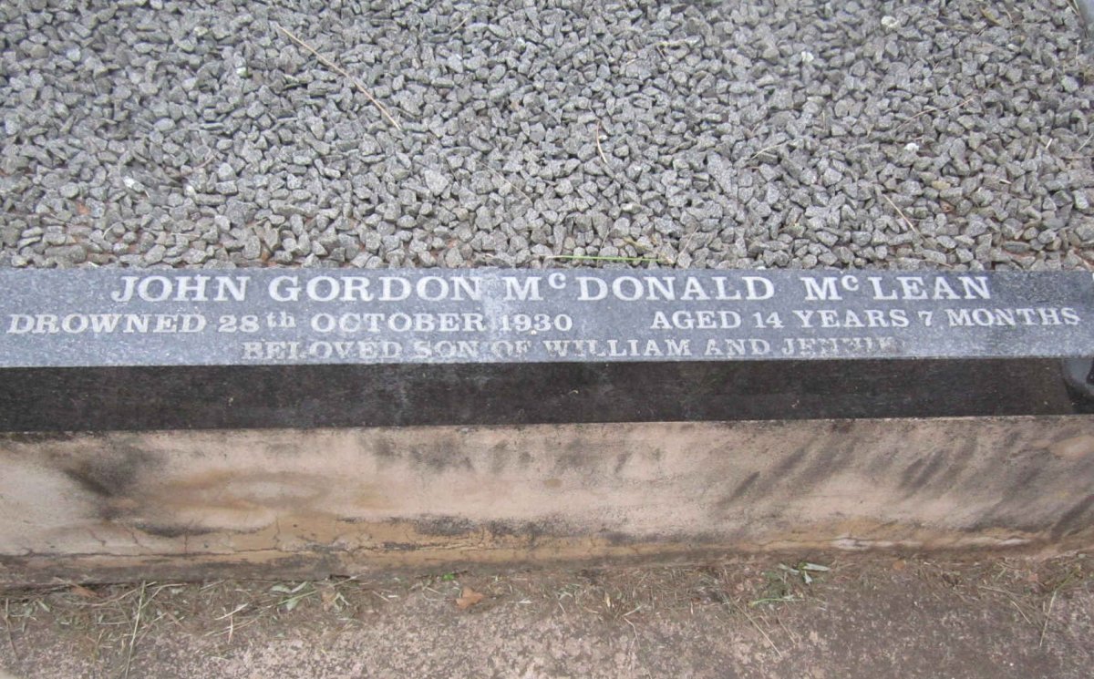 McLEAN John Gordon McDonald -1930