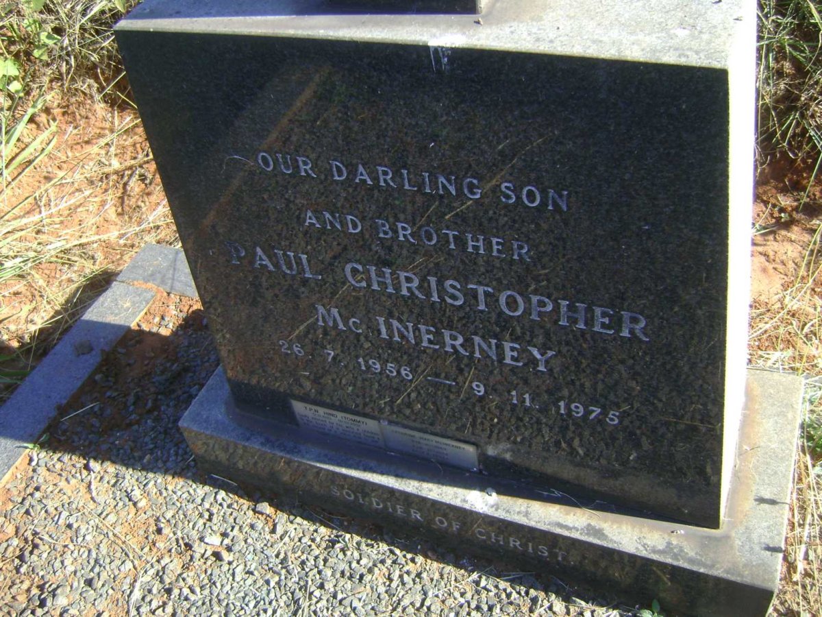 McINERNEY Paul Christopher 1956-1975