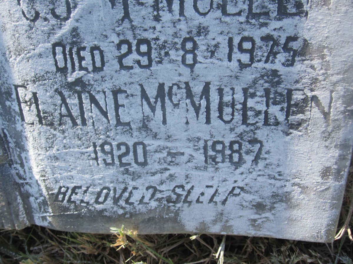 McMULLEN Elaine 1920-1987