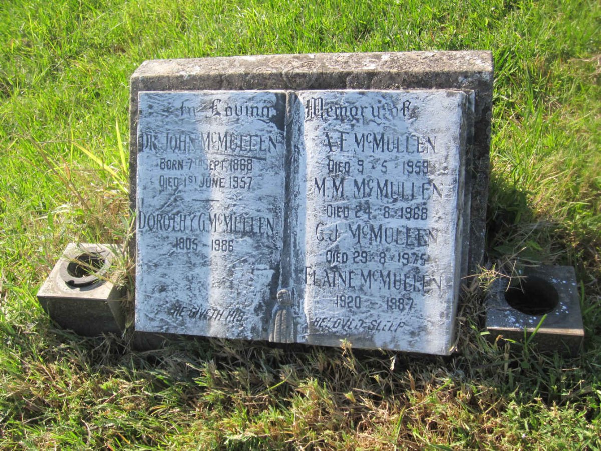 McMULLEN John 1868-1957 :: McMULLEN Dorothy G. 1905-1986 :: McMULLEN Archibald E. -1959 :: McMULLEN Mysie Moore -1968