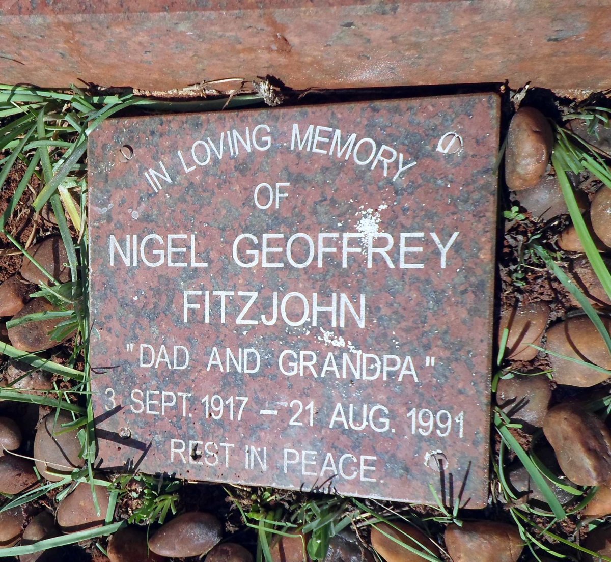 FITZJOHN Nigel Geoffrey 1917-1991