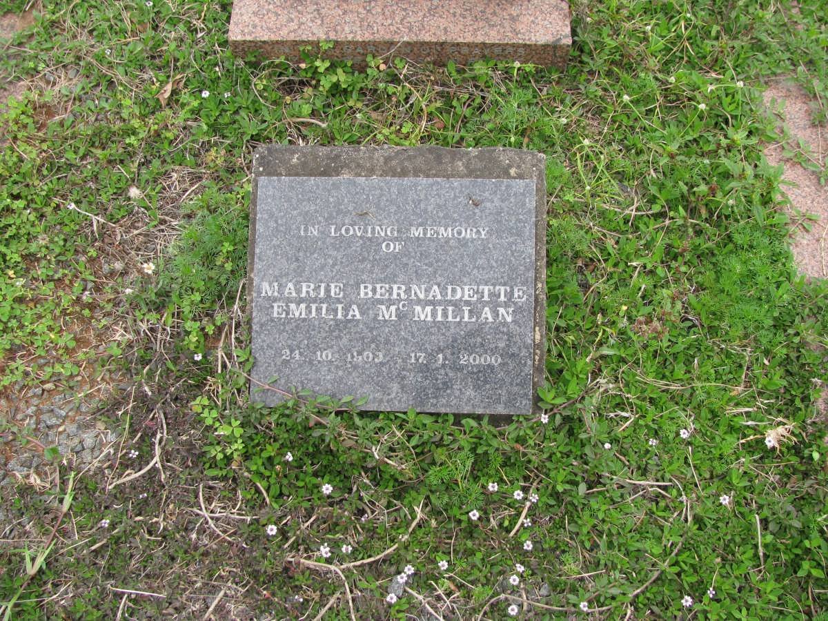 McMILLAN Marie Bernadette Emilia 1903-2000