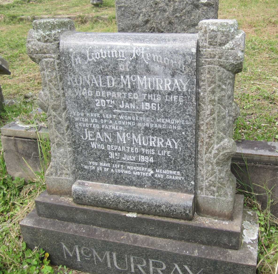 McMURRAY Ronald -1961 &amp; Jean -1994