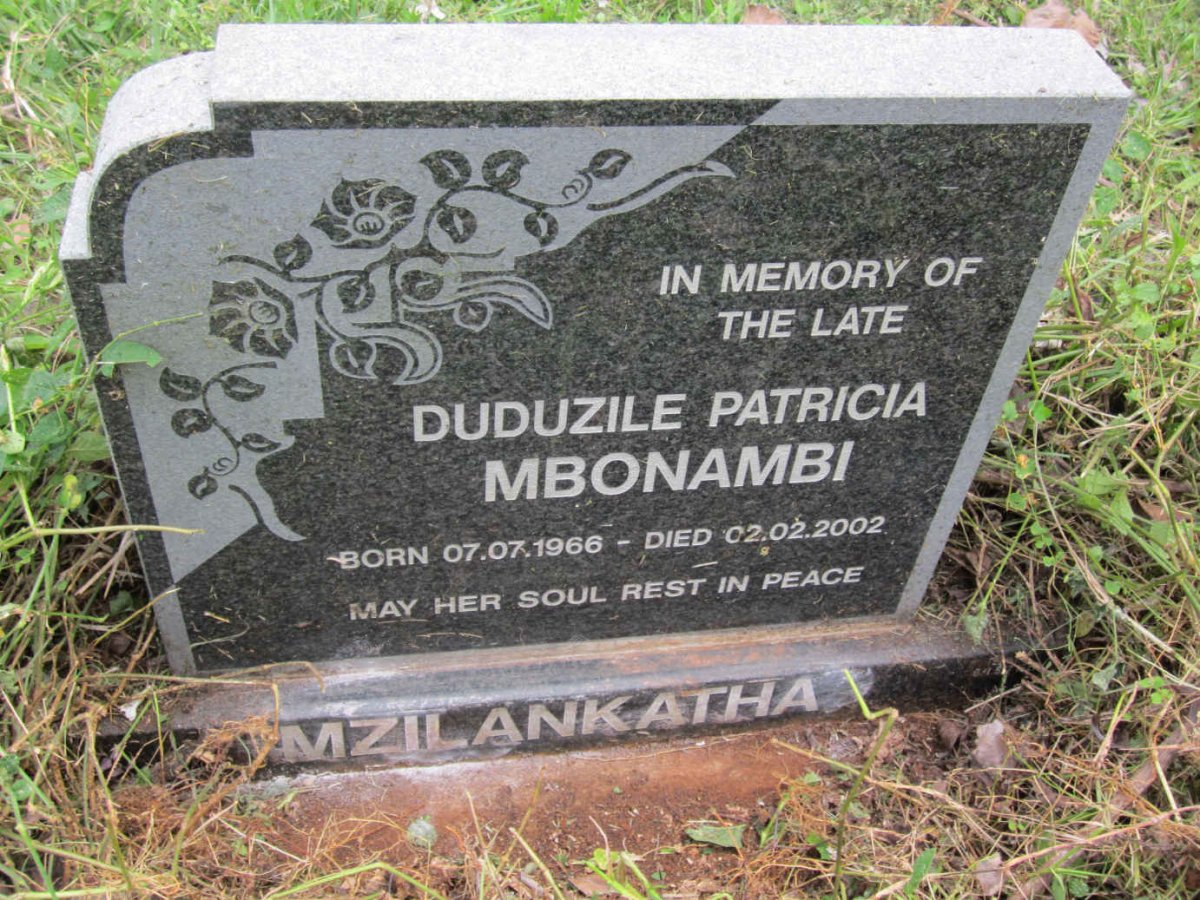 MZILANKATHA Duduzile Patricia Mbonambi 1966-2002