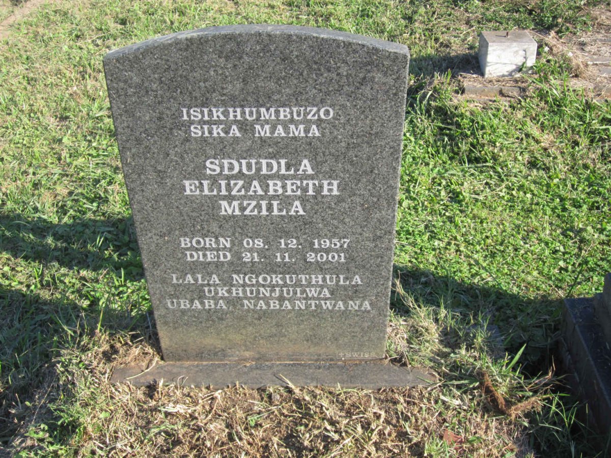 MZILA Sdudla Elizabeth 1957-2001