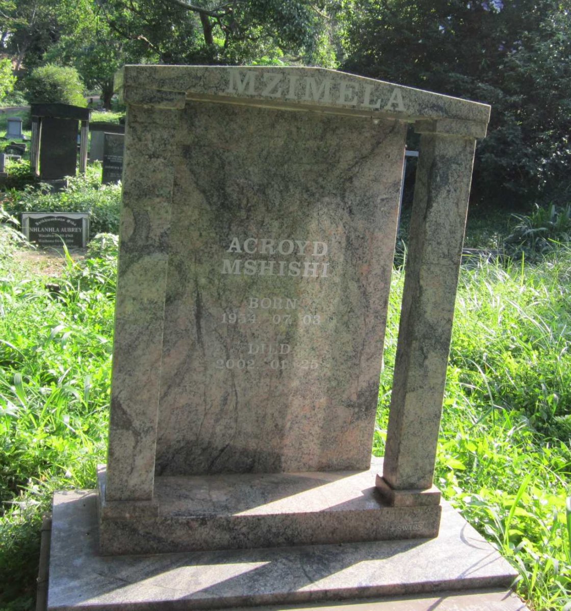 MZIMELA Acroyd Mshishi 1954-2002