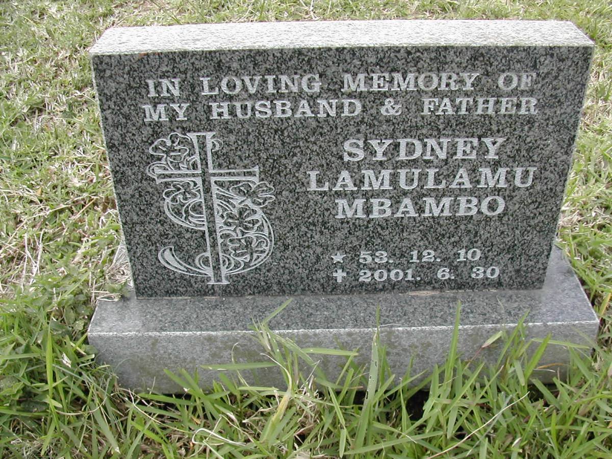 MBAMBO Sydney Lamulamu 1953-2001