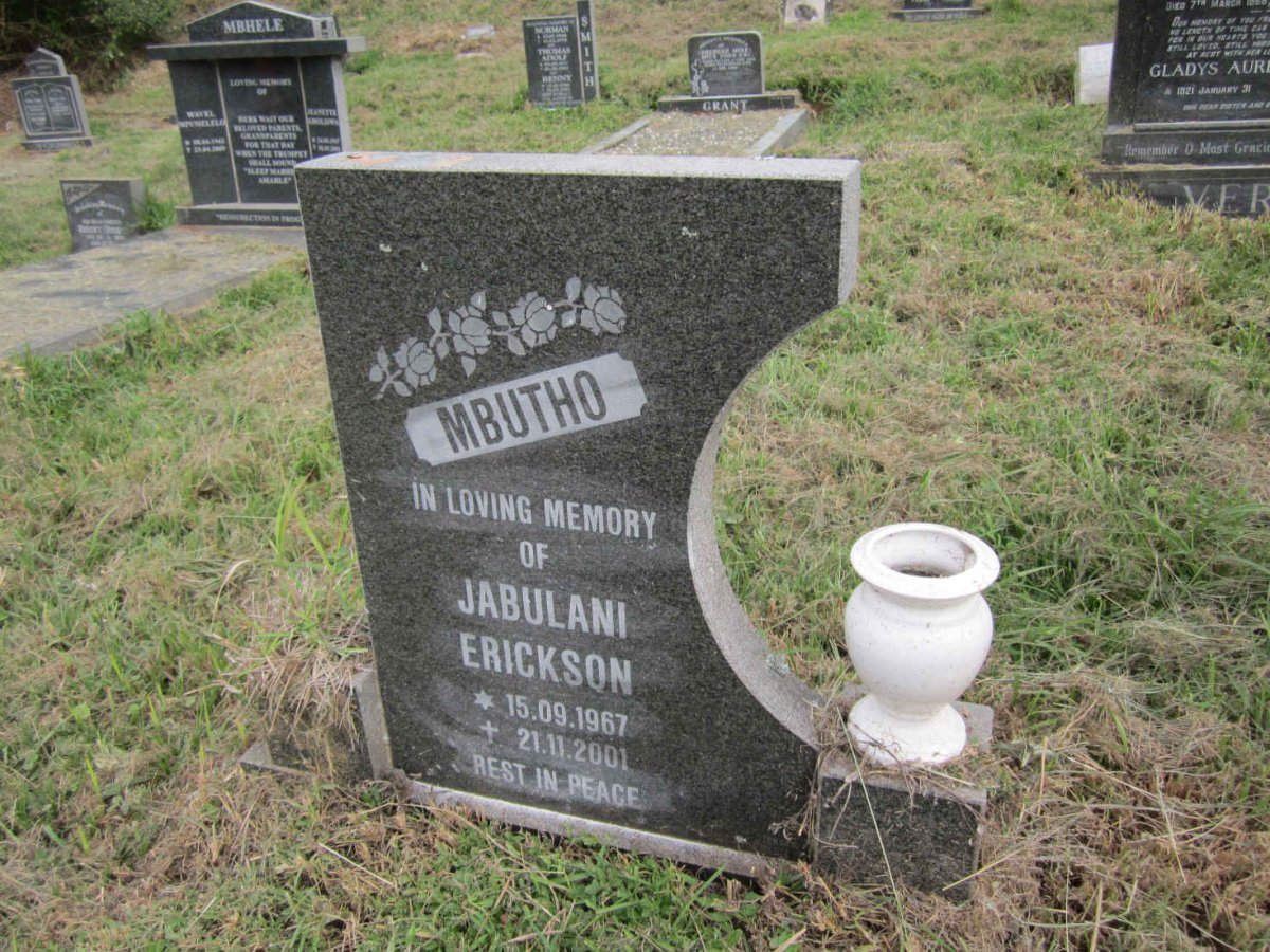 MBUTHO Jabulani Erickson 1967-2001