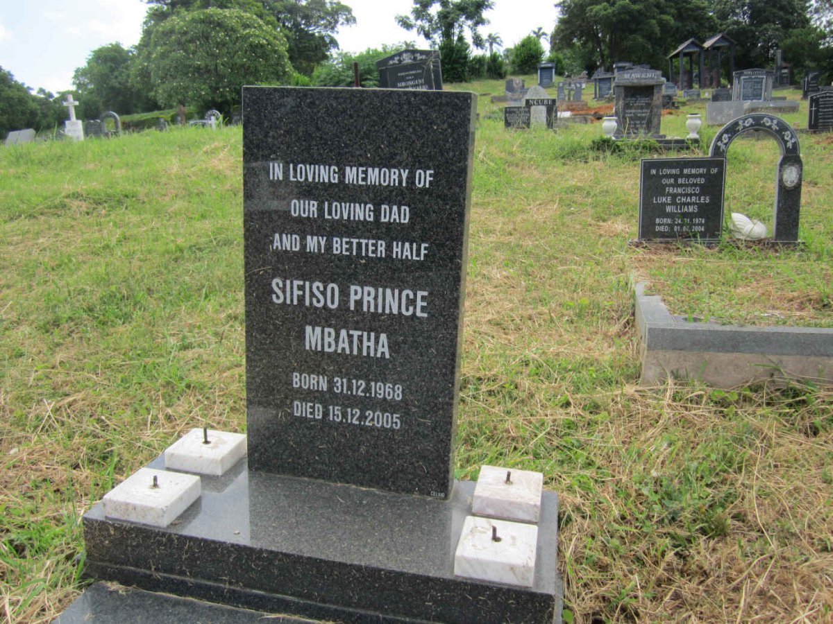 MBATHA Sifiso Prince 1968-2005