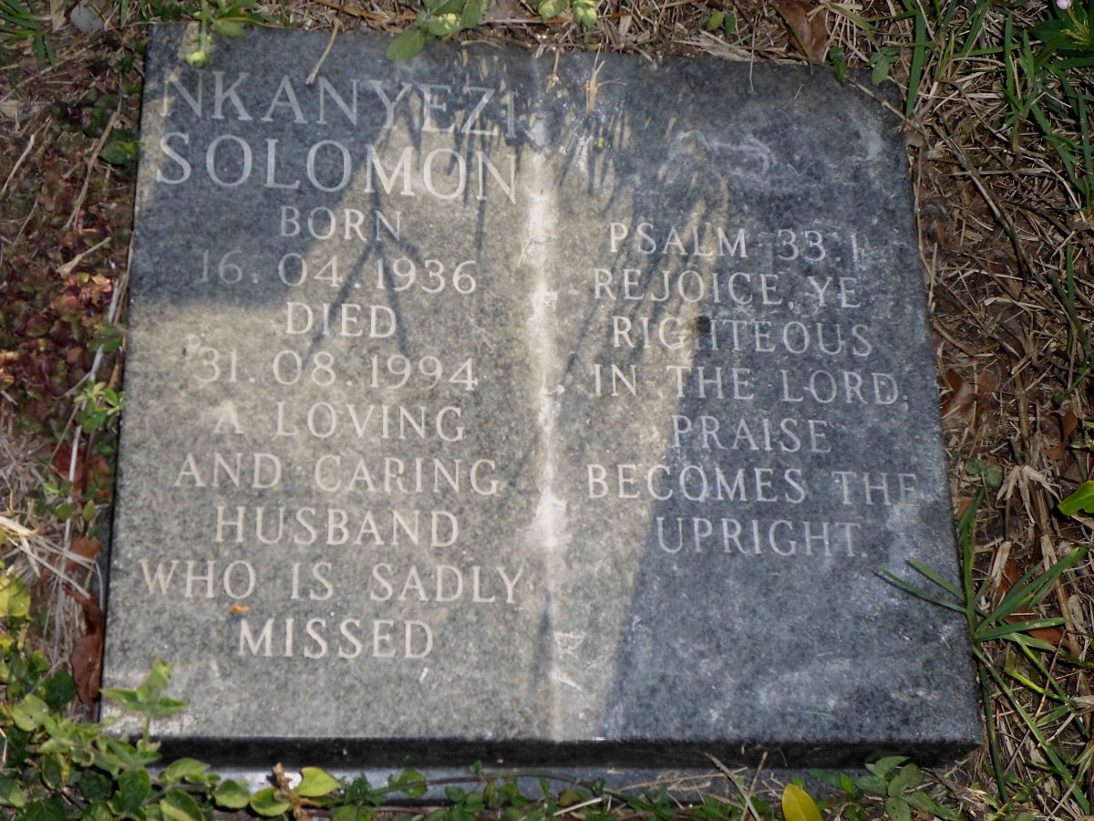 MBAMBO Nkanyez Solomon 1936-1994