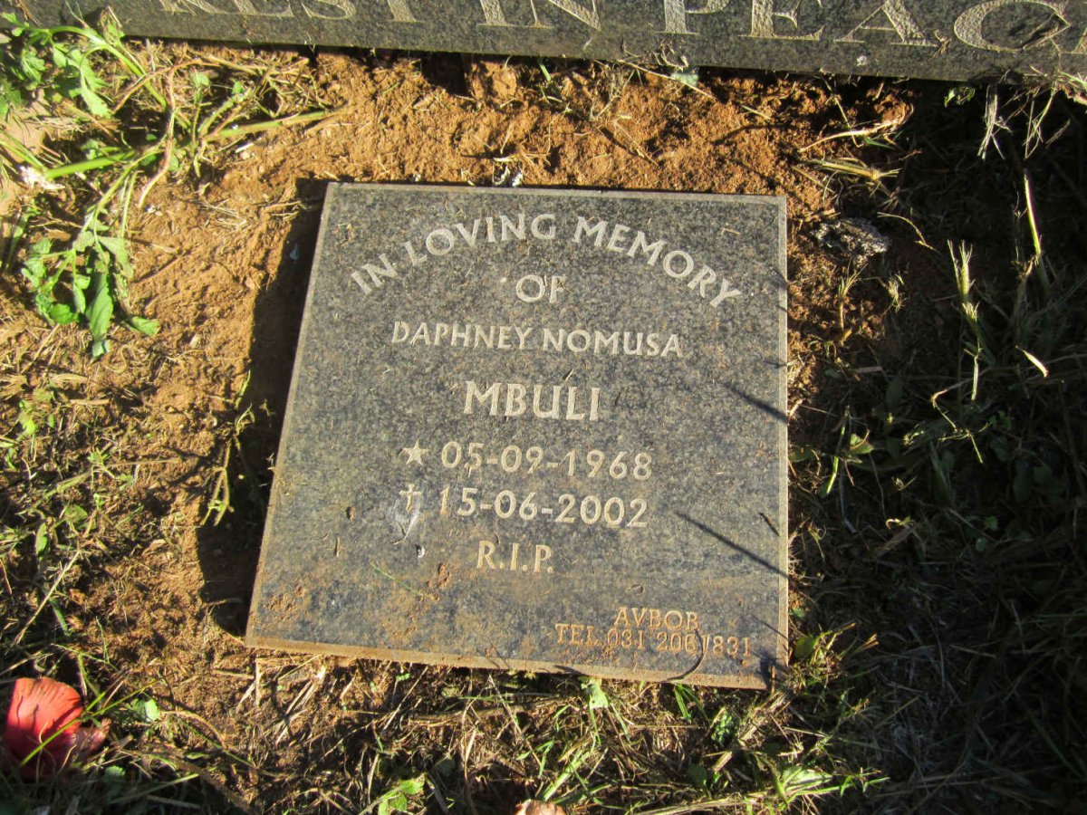 MBULI Daphney Nomusa 1968-2002