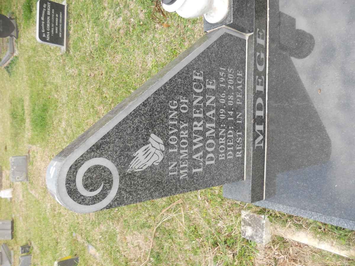 MDEGE Lawrence Domane 1951-2005