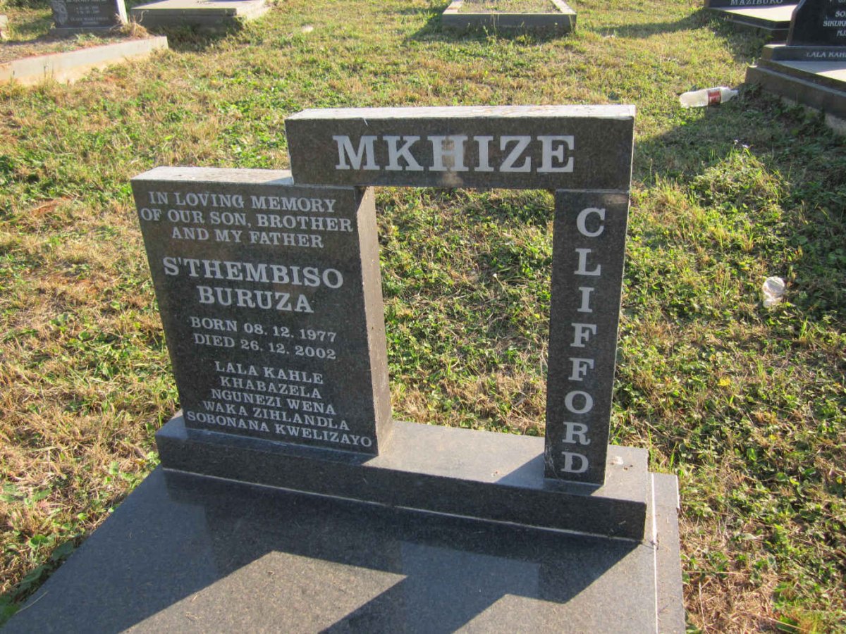 MKHIZE Clifford S'thembiso Buruza 1977-2002