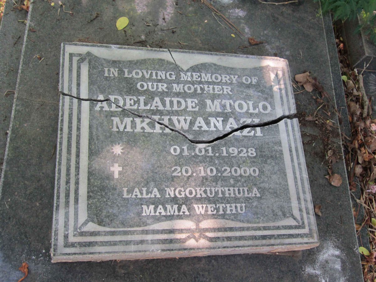 MKHWANAZI Adelaide Mtolo 1928-2000