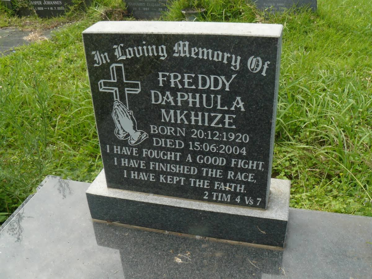 MKHIZE Freddy Daphula 1920-2004
