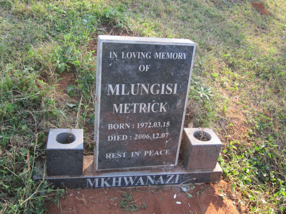 MKHWANAZI Mlungisi Metrick 1972-2006