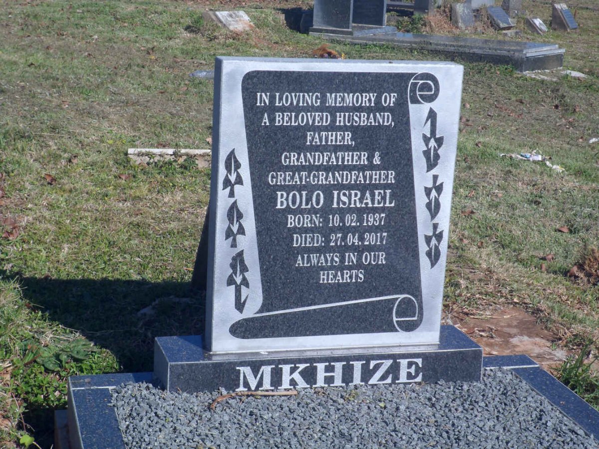 MKHIZE Bolo Israel 1937-2017
