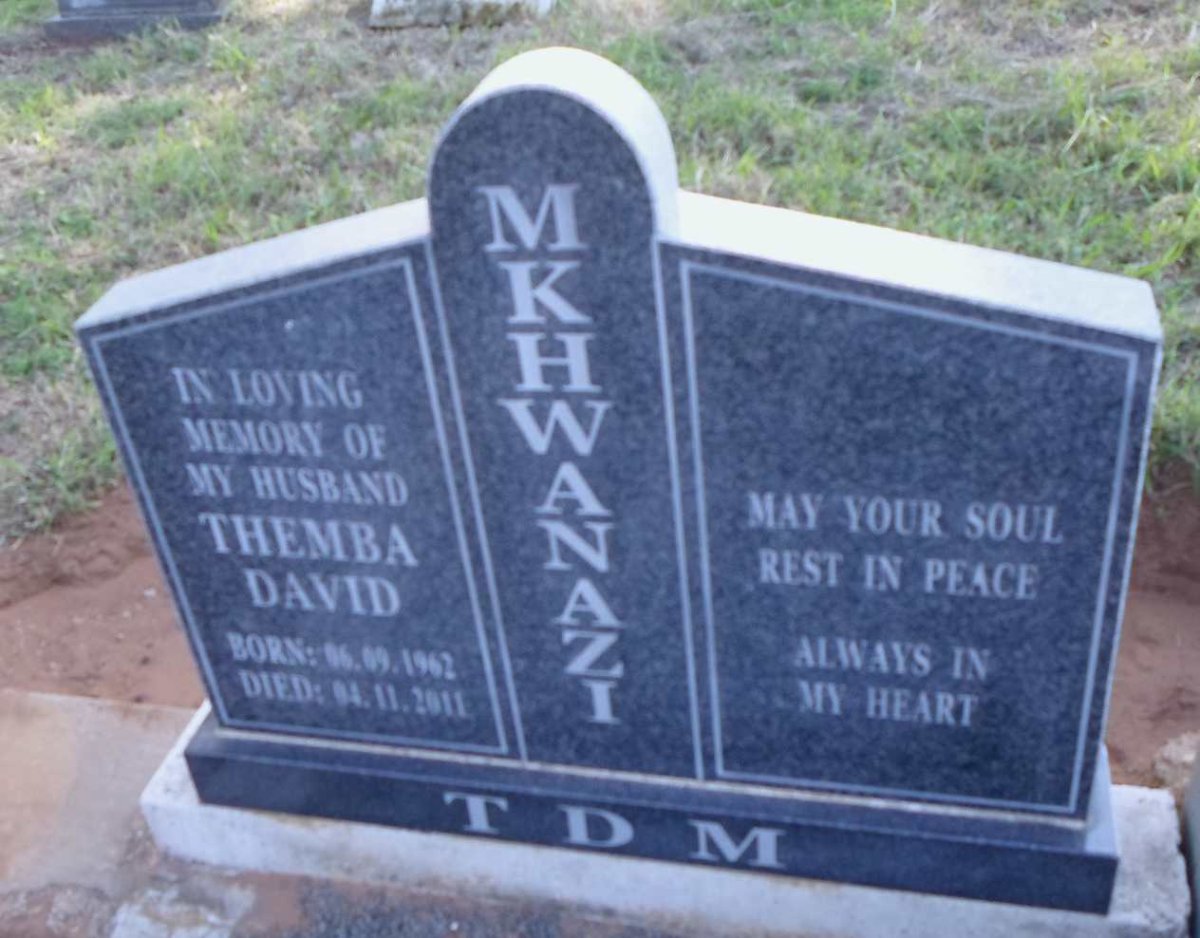 MKHWANAZI Themba David 1962-2011