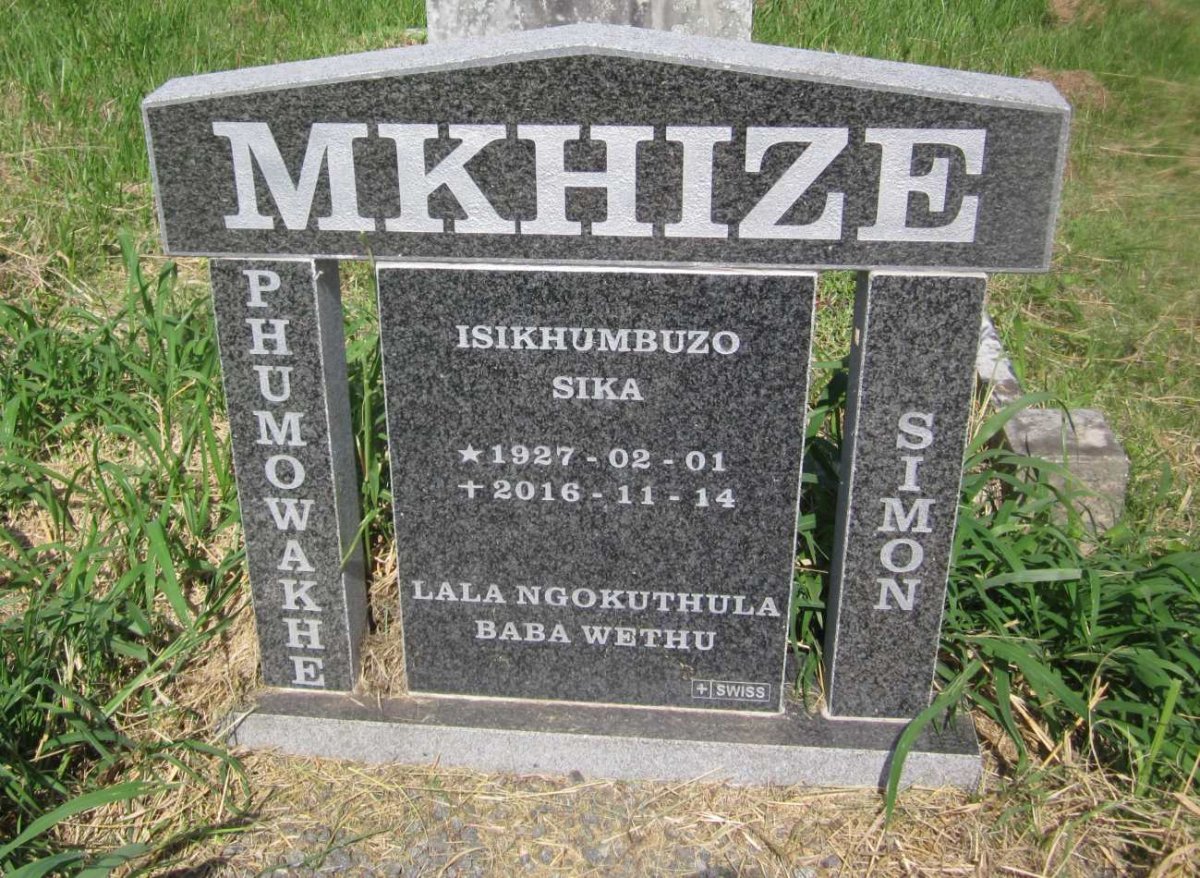 MKHIZE Phumowakhe Simon 1927-2016