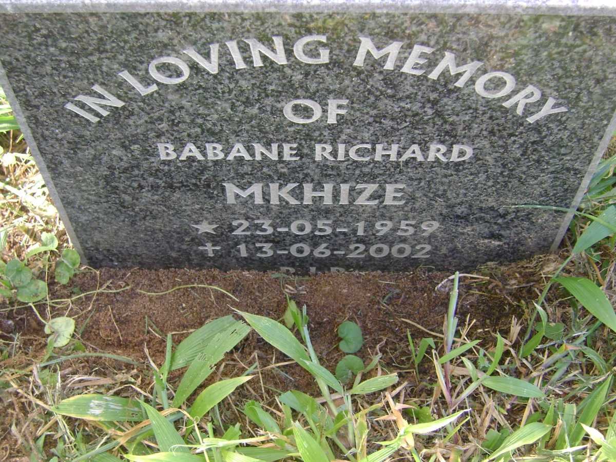 MKHIZE Babane Richard 1959-2002