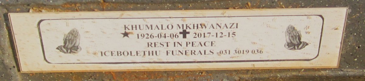 MKHWANAZI Khumalo 1926-2017