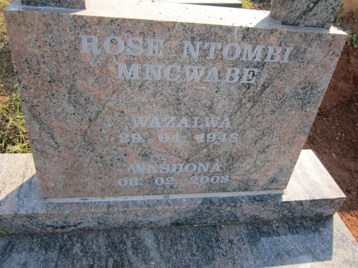 MNCWABE Rose Ntombi 1948-2008