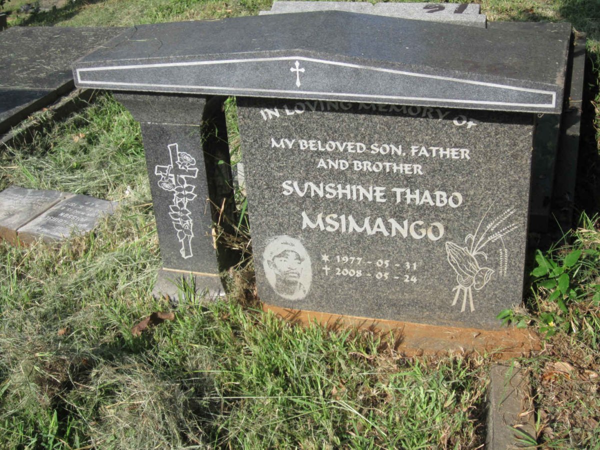 MSIMANGO Sunshine Thabo 1977-2008