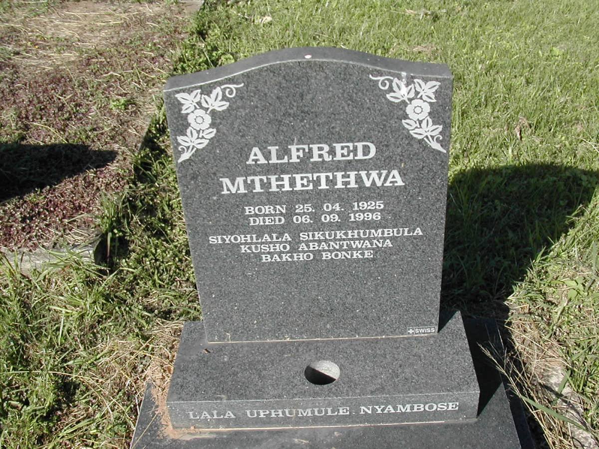 MTHETHWA Alfred 1925-1996