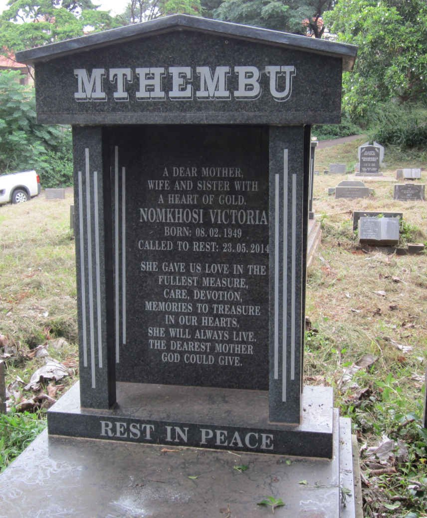 MTHEMBU Nomkhosi Victoria 1949-2014