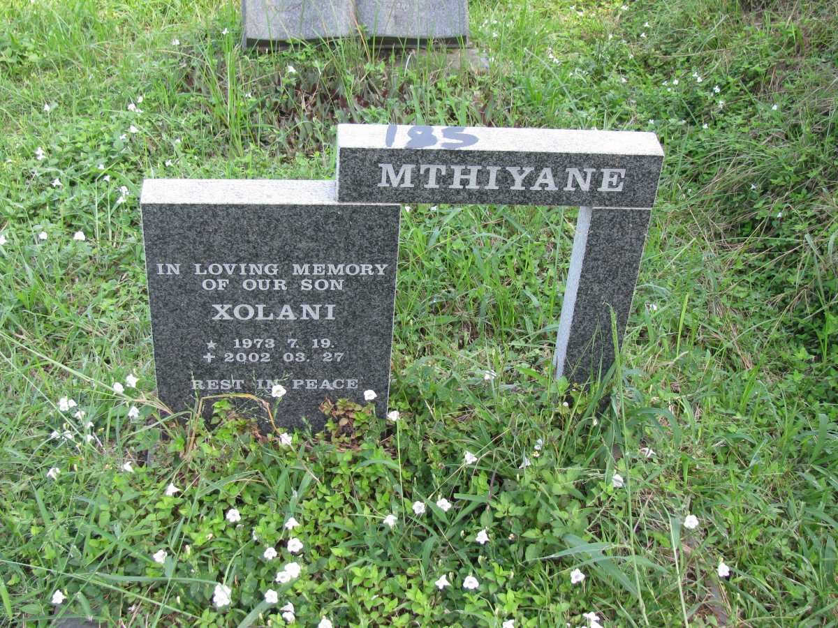 MTHIYANE Xolani 1973-2002