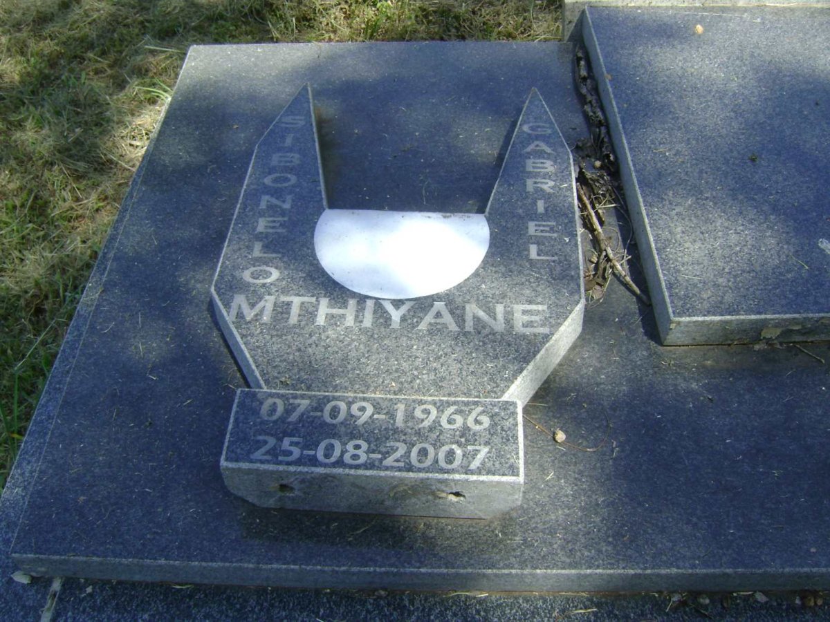 MTHIYANE Sibonelo Gabriel 1966-2007