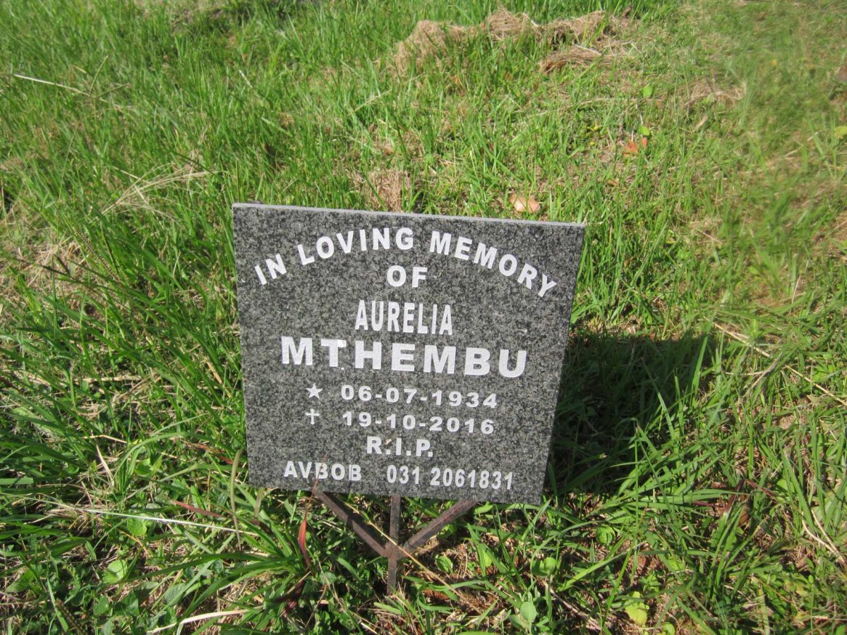 MTHEMBU Aurelia 1934-2016