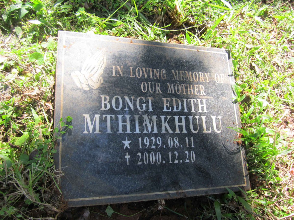 MTHIMKHULU Bongi Edith 1929-2000