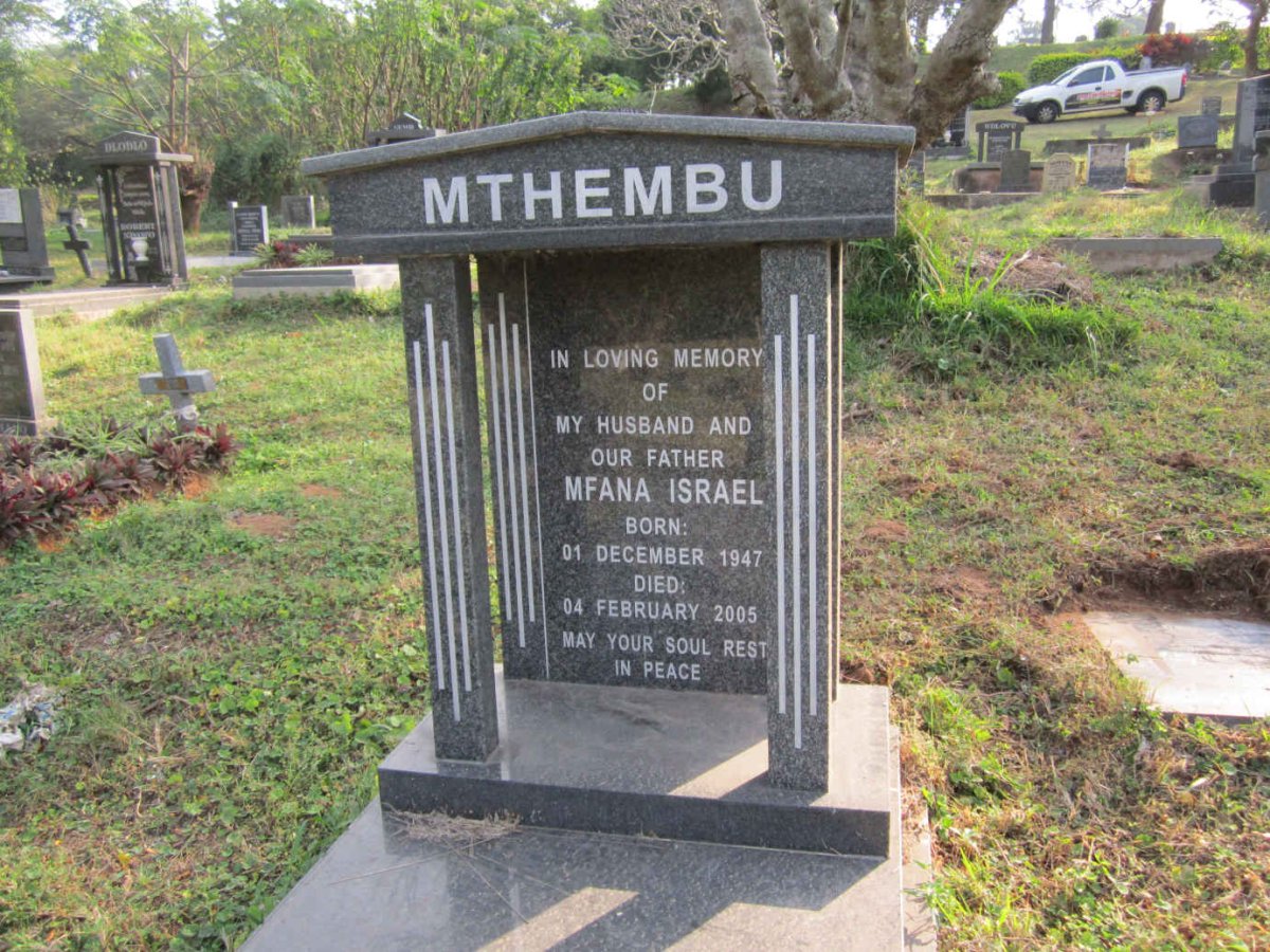 MTHEMBU Mfana Israel 1947-2005