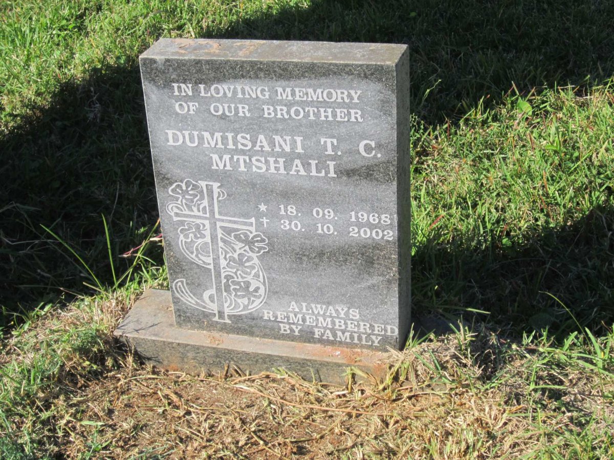 MTSHALI Dumisani T.C. 1968-2002
