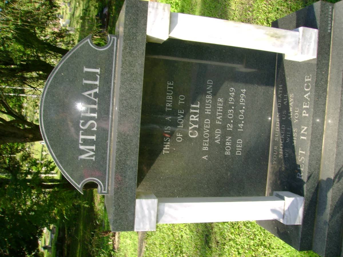 MTSHALI Cyril 1949-1994