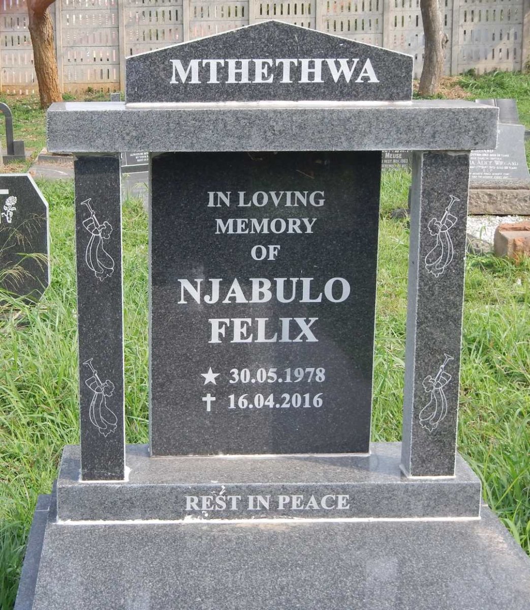 MTHETHWA Njabulo Felix 1978-2016