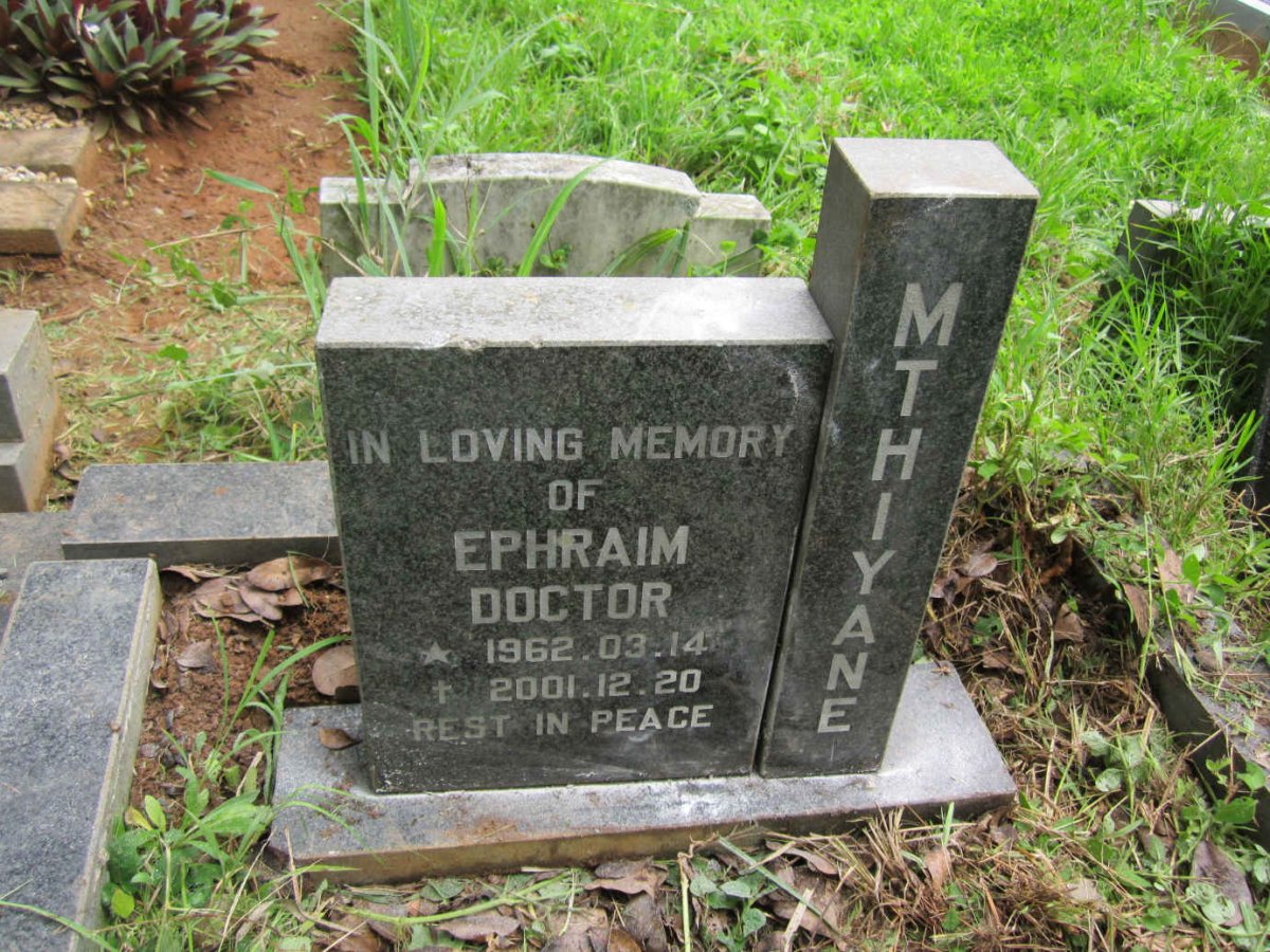 MTHIYANE Ephraim Doctor 1962-2001