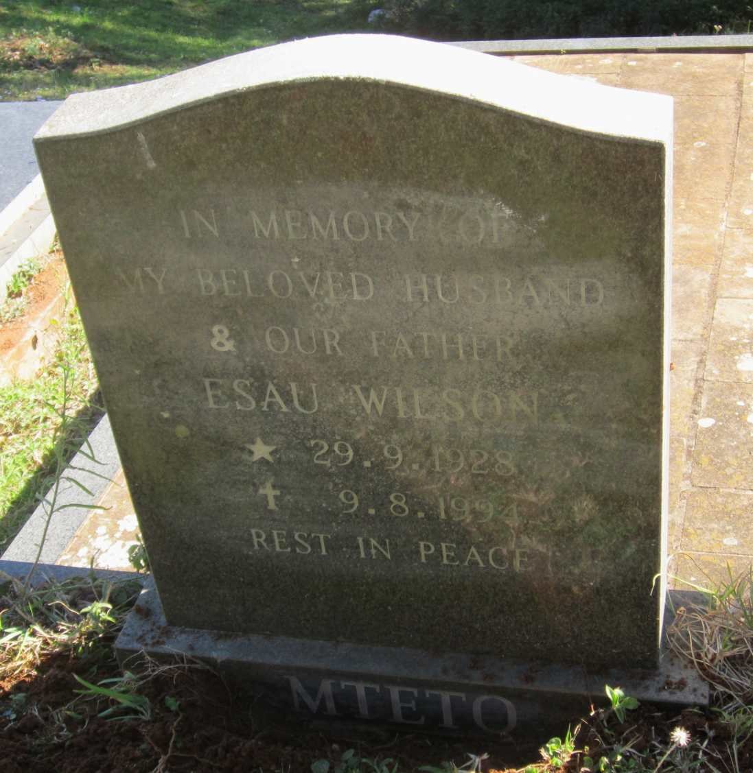 MTETO Esau Wilson 1928-1994