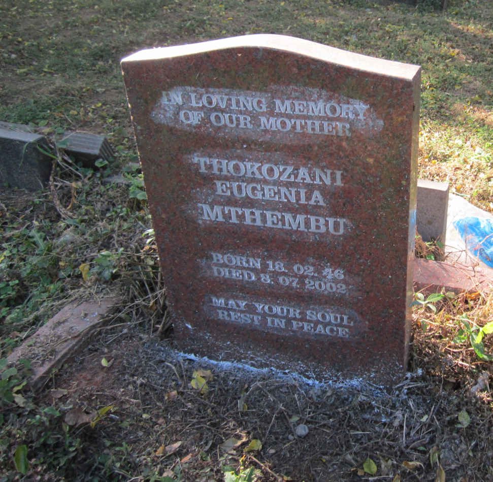 MTHEMBU Thokozani Eugenia 1946-2002