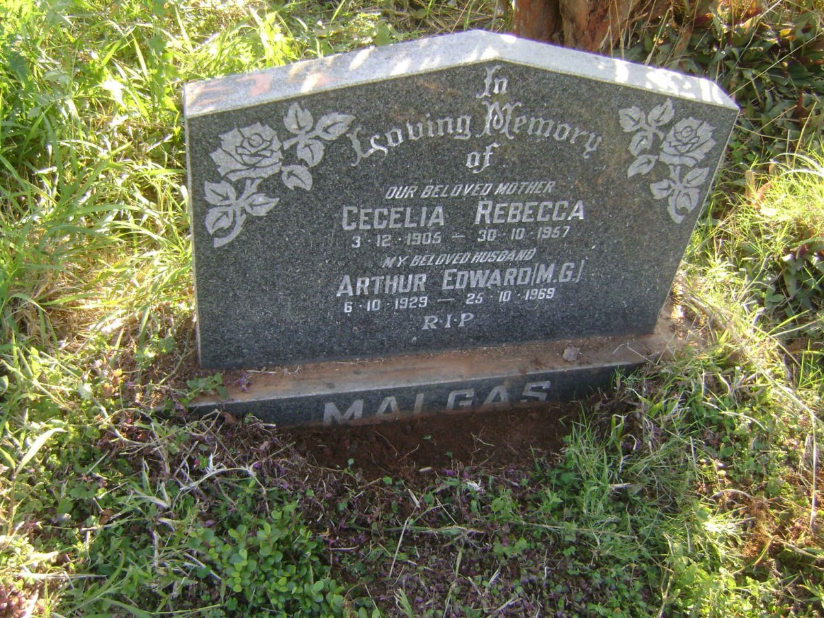MALGAS Arthur Edward 1929-1969 &amp; Cecelia Rebecca 1905-1957