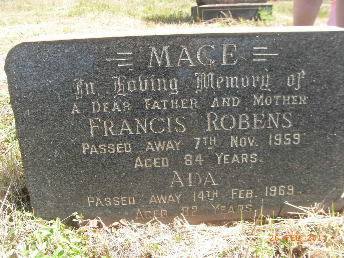 MACE Francis Robens -1959 &amp; Ada -1969