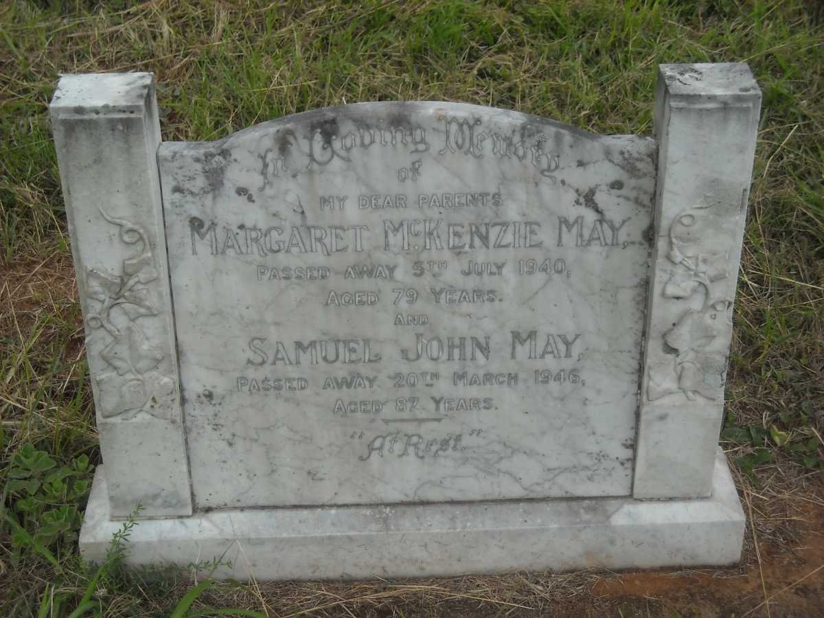 MAY Samuel John -1946 &amp; Margaret McKENZIE -1940